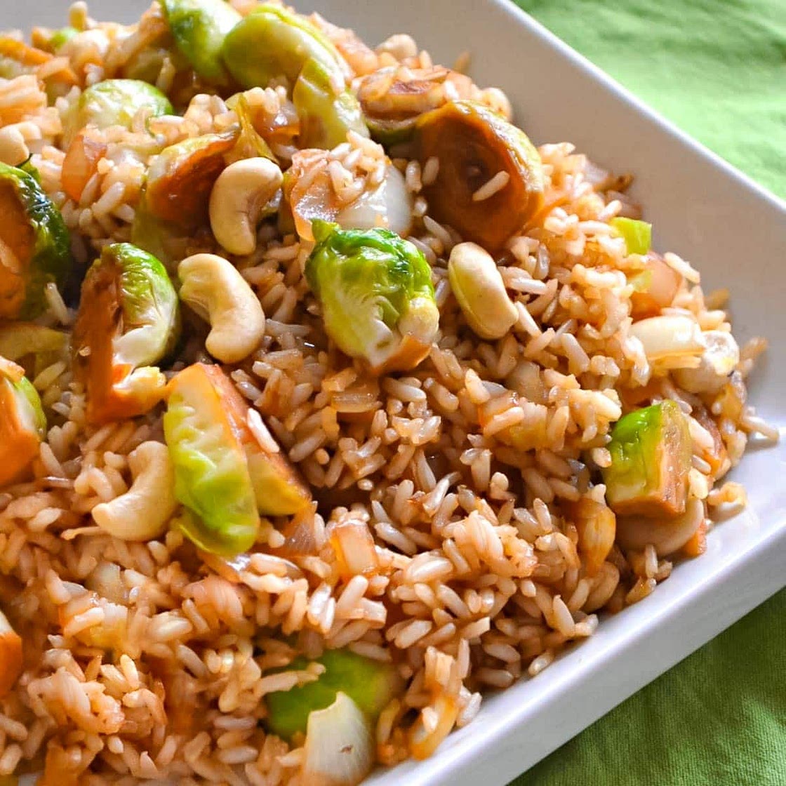 Easy Brussels Sprout Fried Rice