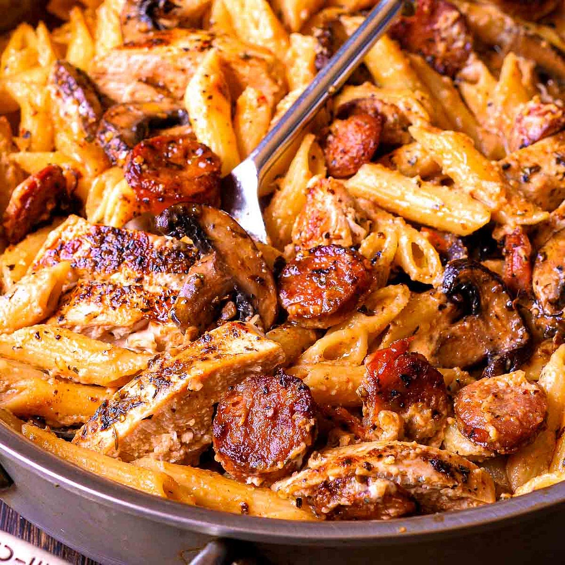 Creamy Cajun Chicken Pasta with Sausage