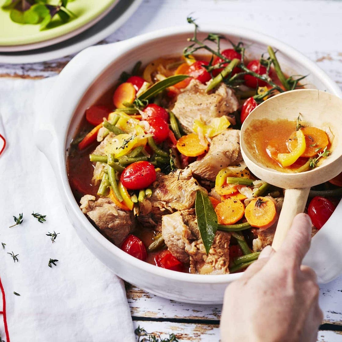 Sauté de veau aux petits légumes croquants