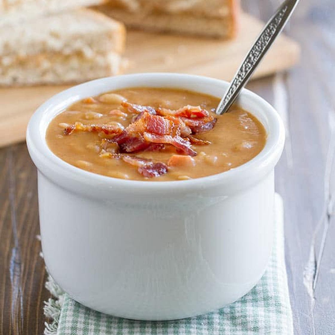 Homemade Bean and Bacon Soup