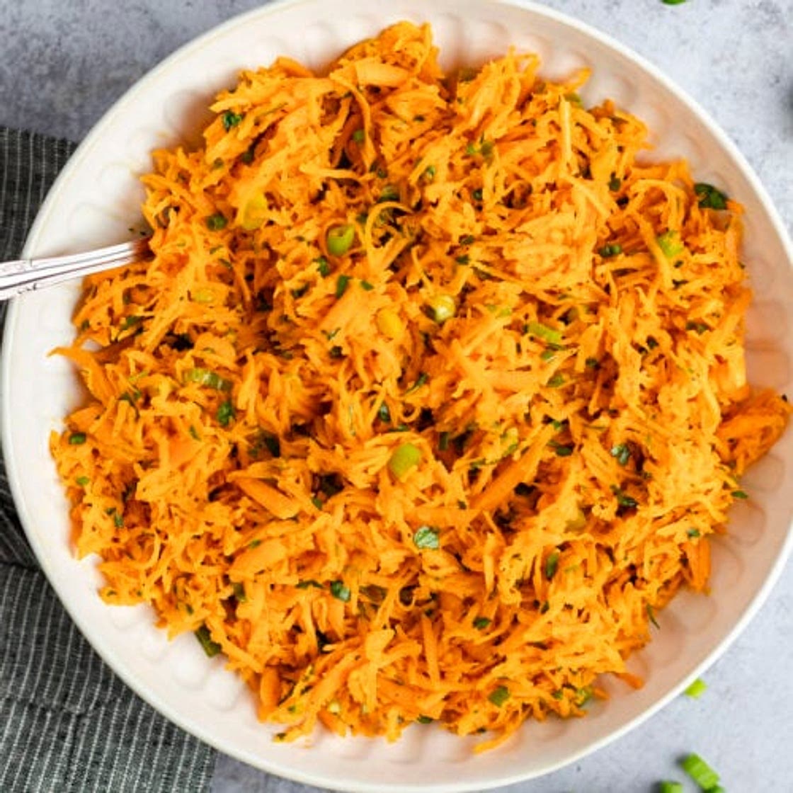French Grated Carrot Salad with Lemon Dijon Vinaigrette