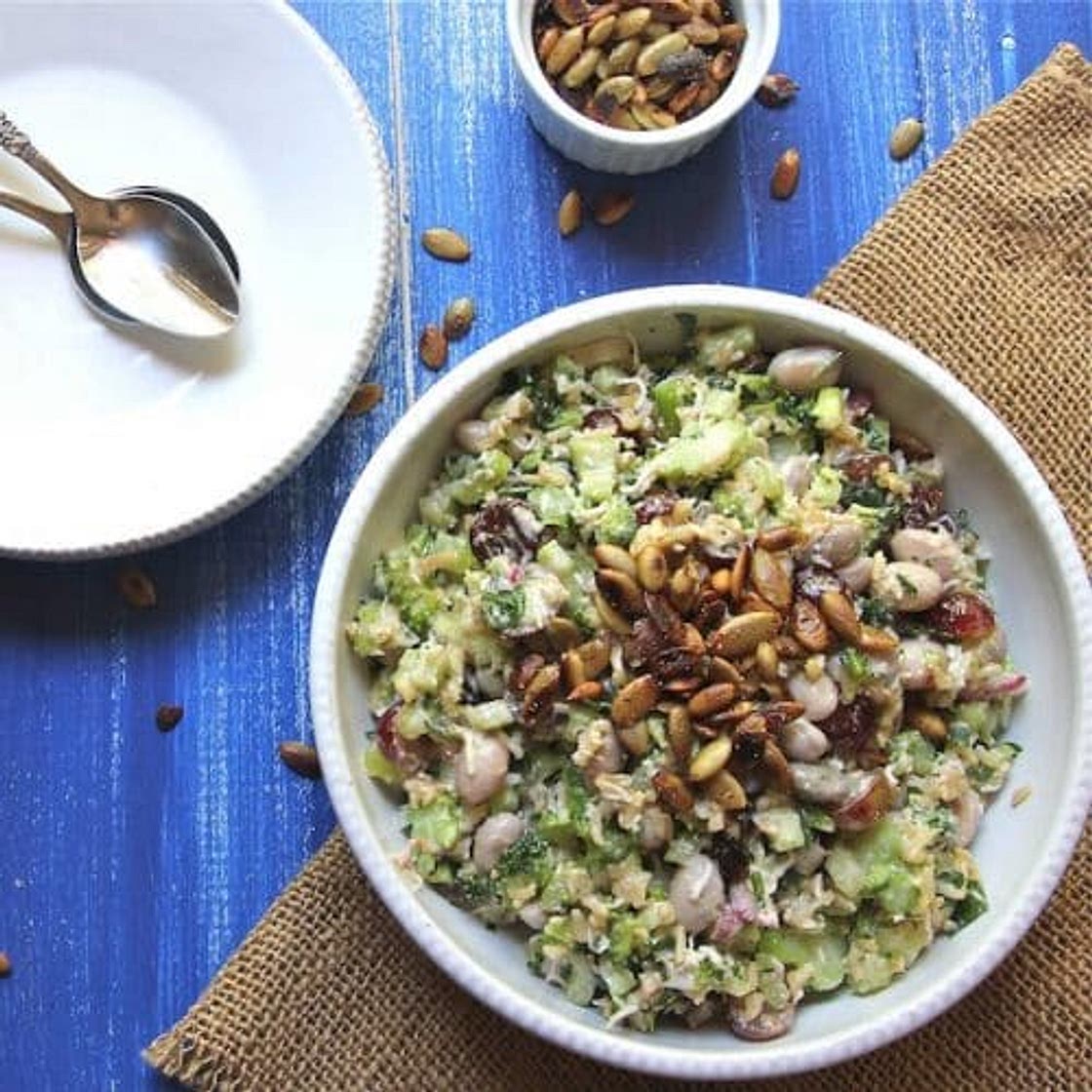 Broccoli Salad with White Beans