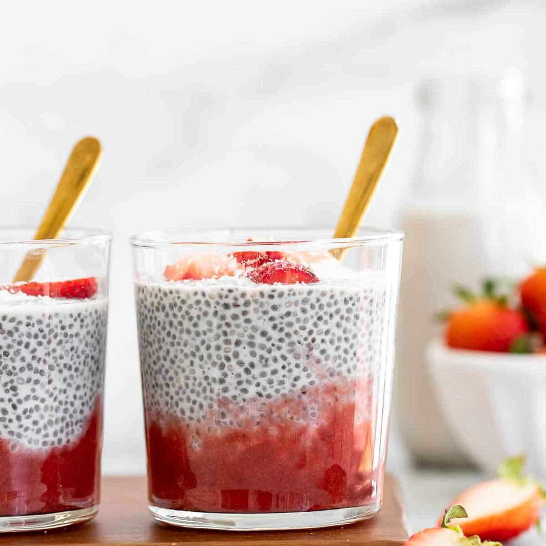 Strawberry Coconut Chia Pudding