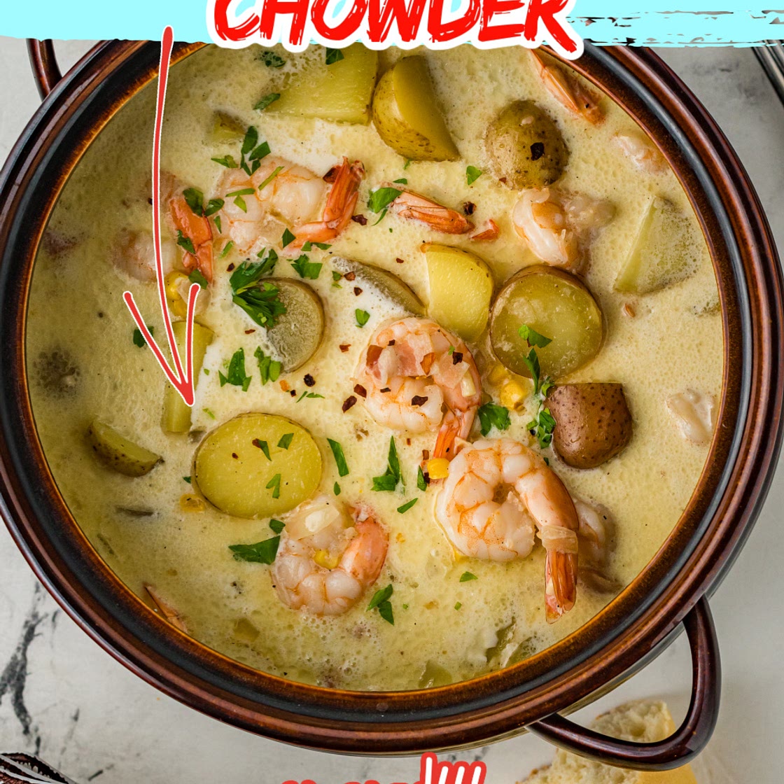 SHRIMP BACON POTATO CHOWDER