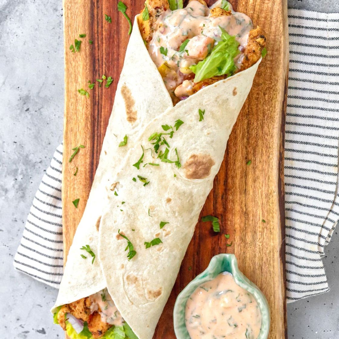 Spicy Chicken Breakfast Wrap
