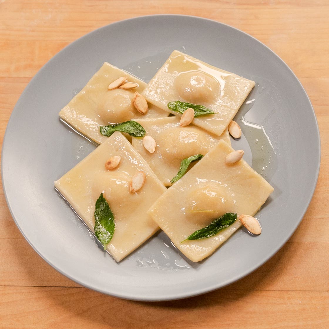 Pumpkin Ravioli With Sage Butter