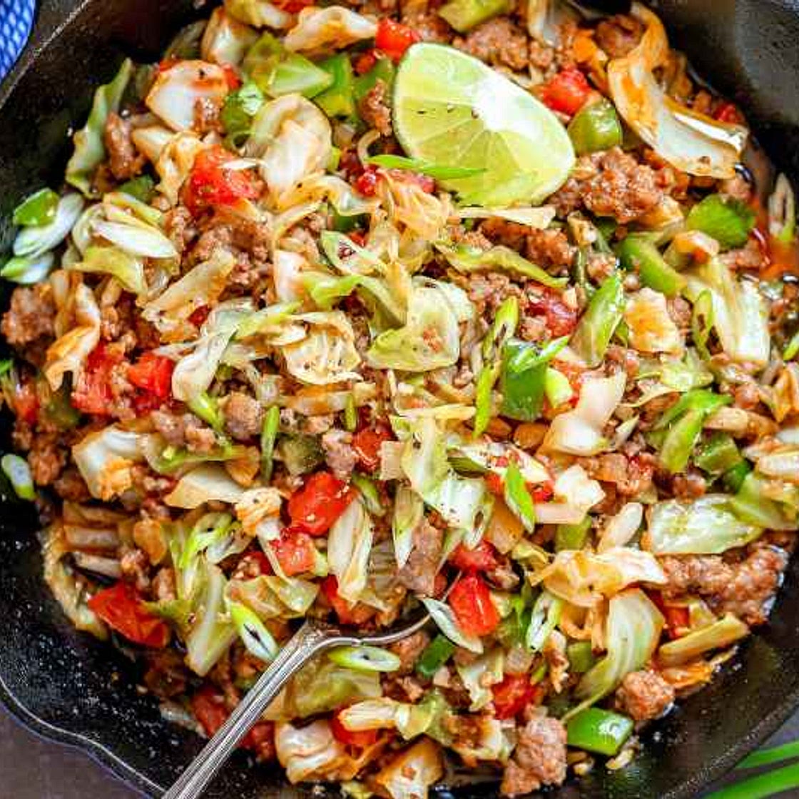 Fried Cabbage with Sausage