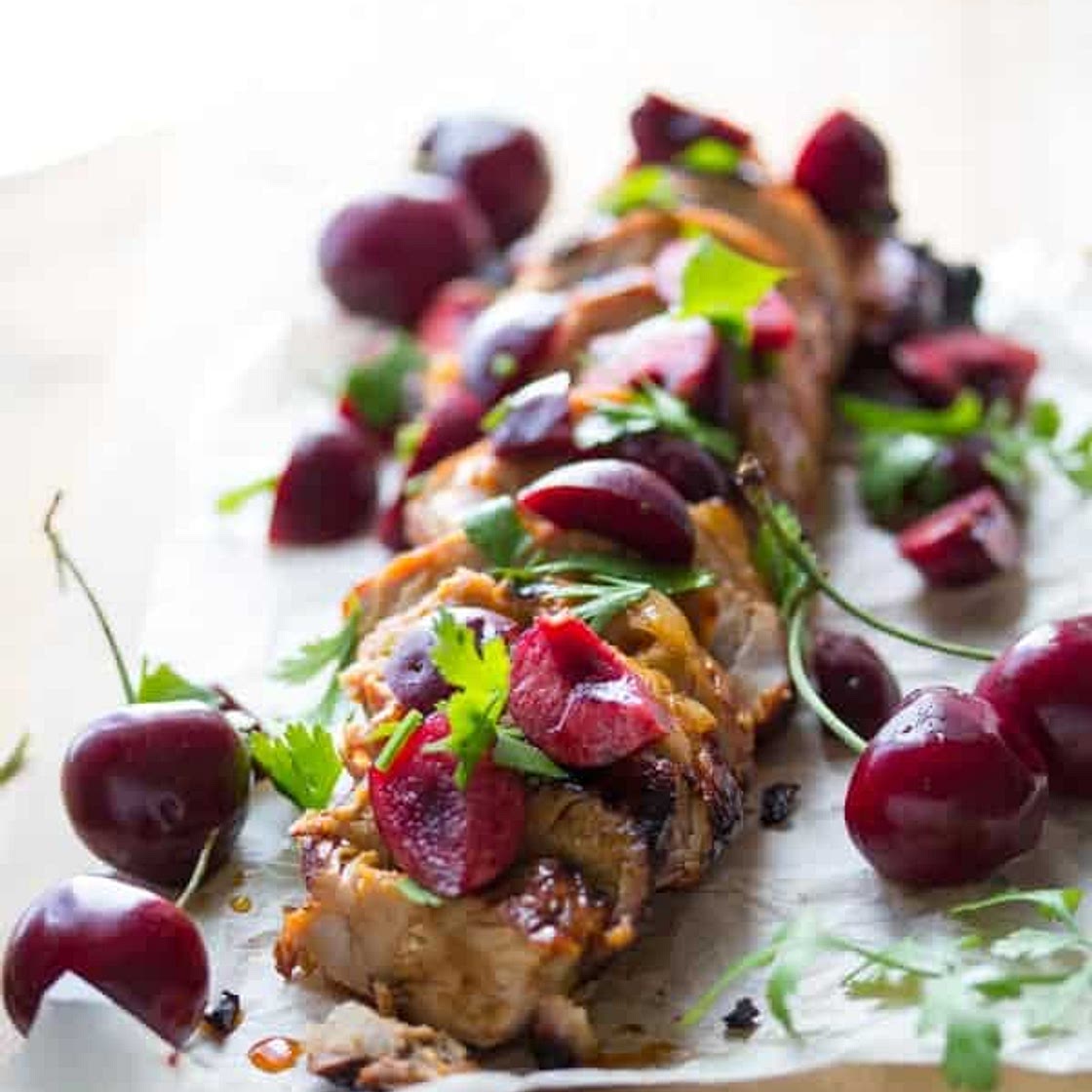 Chipotle Grilled Pork Tenderloin with Fresh Cherry Salsa