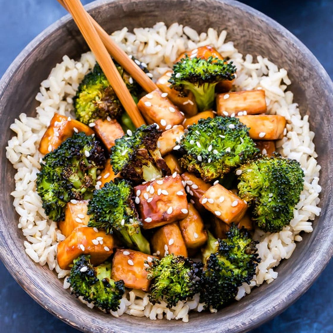 Sheet Pan Crispy Teriyaki Tofu and Broccoli