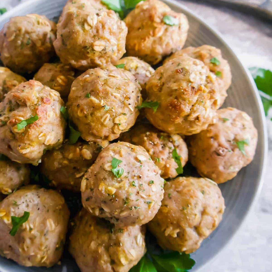 Ground Turkey Meatballs with Oats