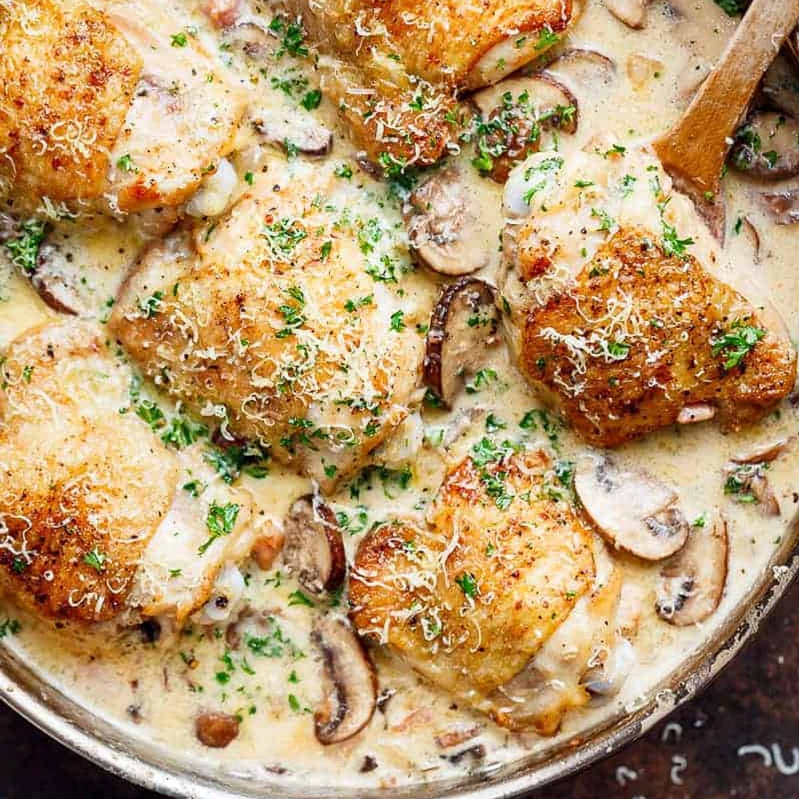 Creamy Parmesan Herb Chicken Mushroom