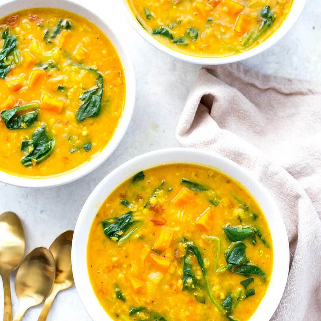 Instant Pot Turmeric Lentil Soup {Vegan}