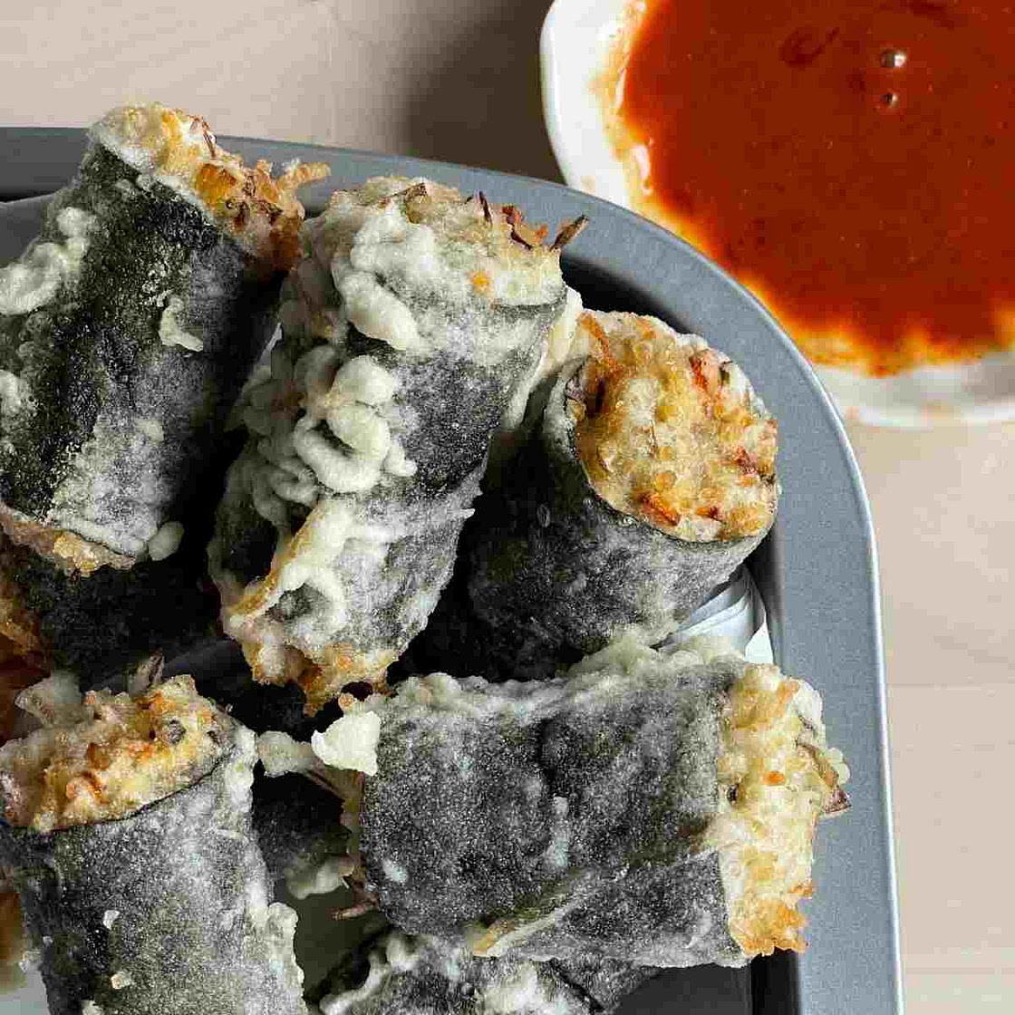 Gimmari (Korean Fried Seaweed Roll Kimari)
