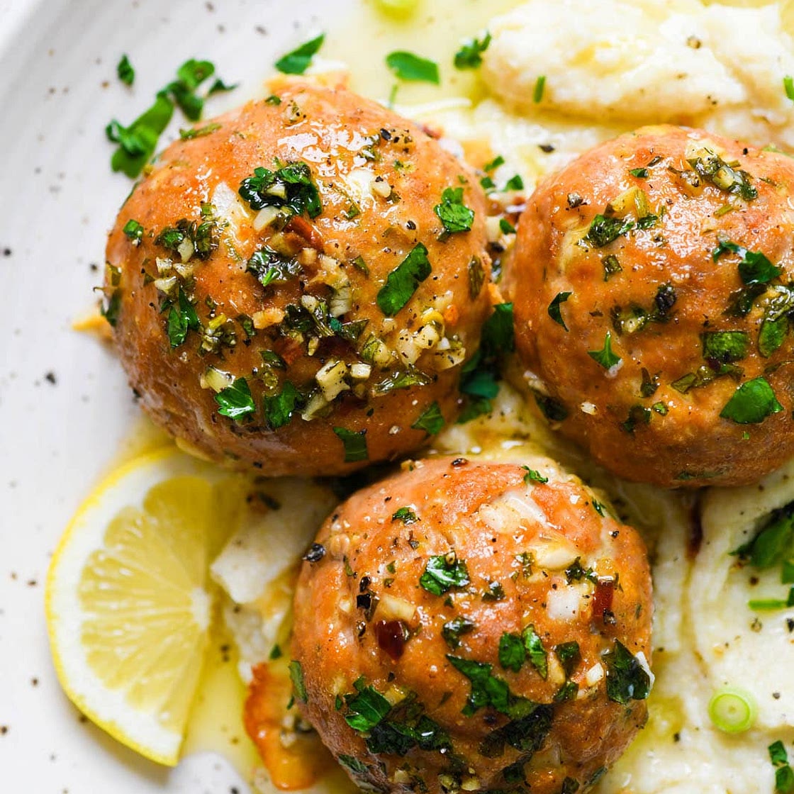 Baked Gluten Free Garlic Herb Turkey Meatballs
