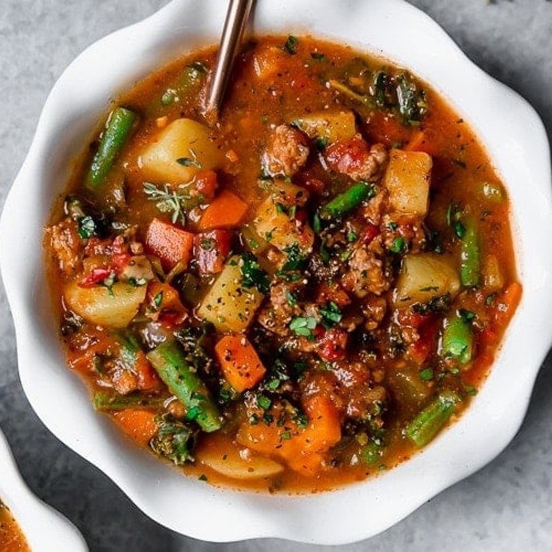 Slow Cooker Healthy Hamburger Soup