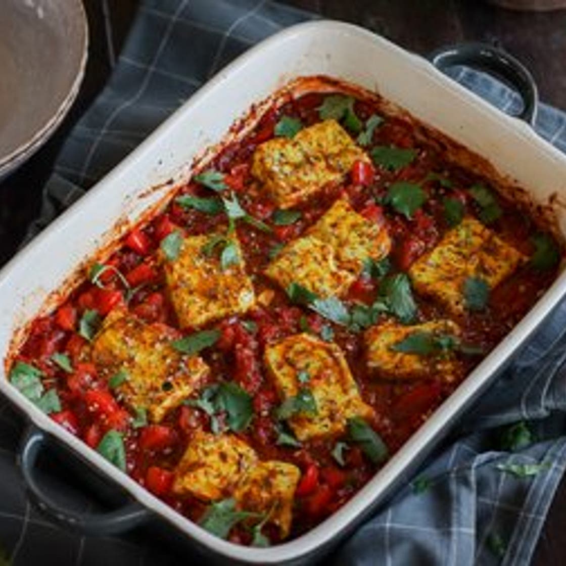 Oven Baked Tofu Shakshuka