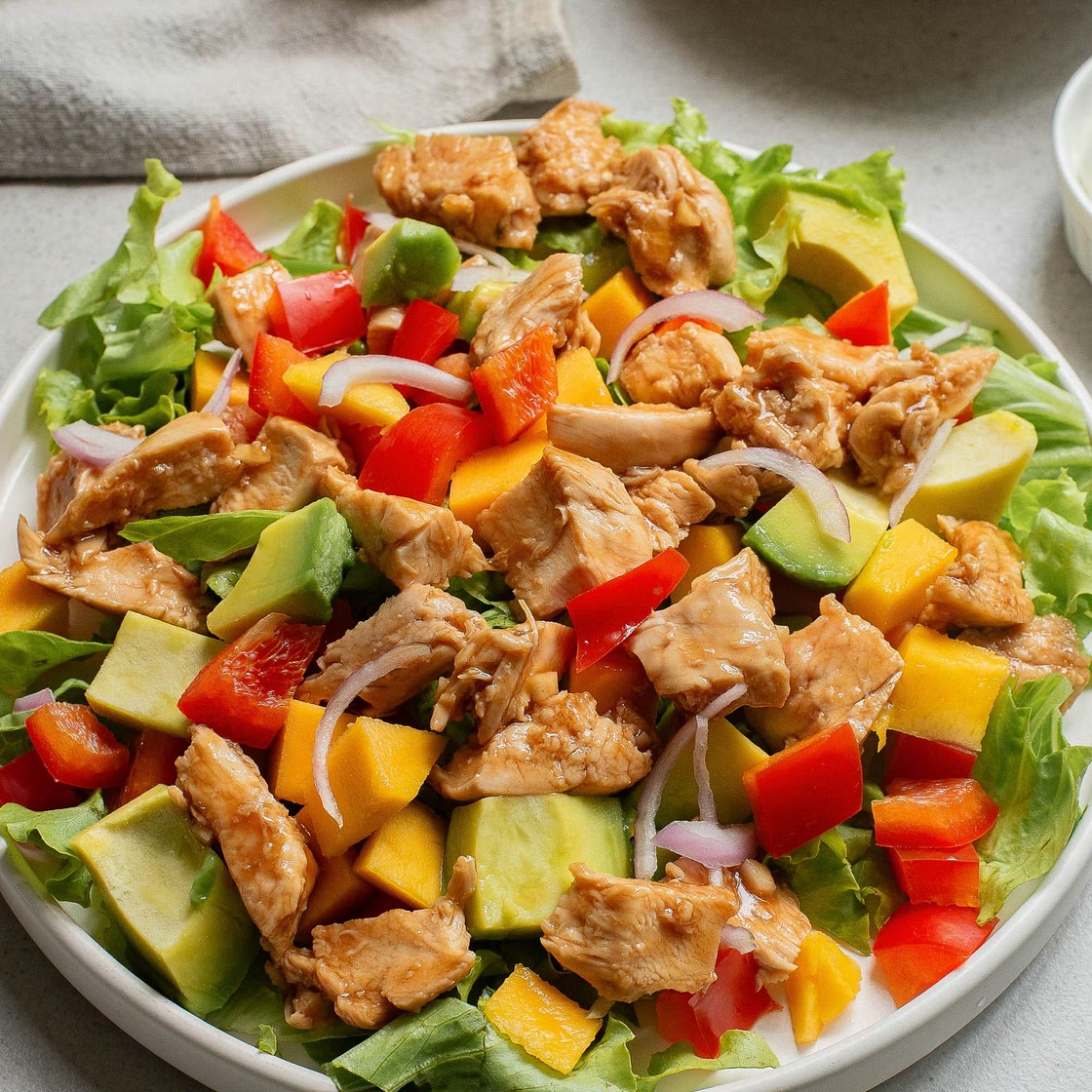 Hot Honey Garlic Chicken Salad
