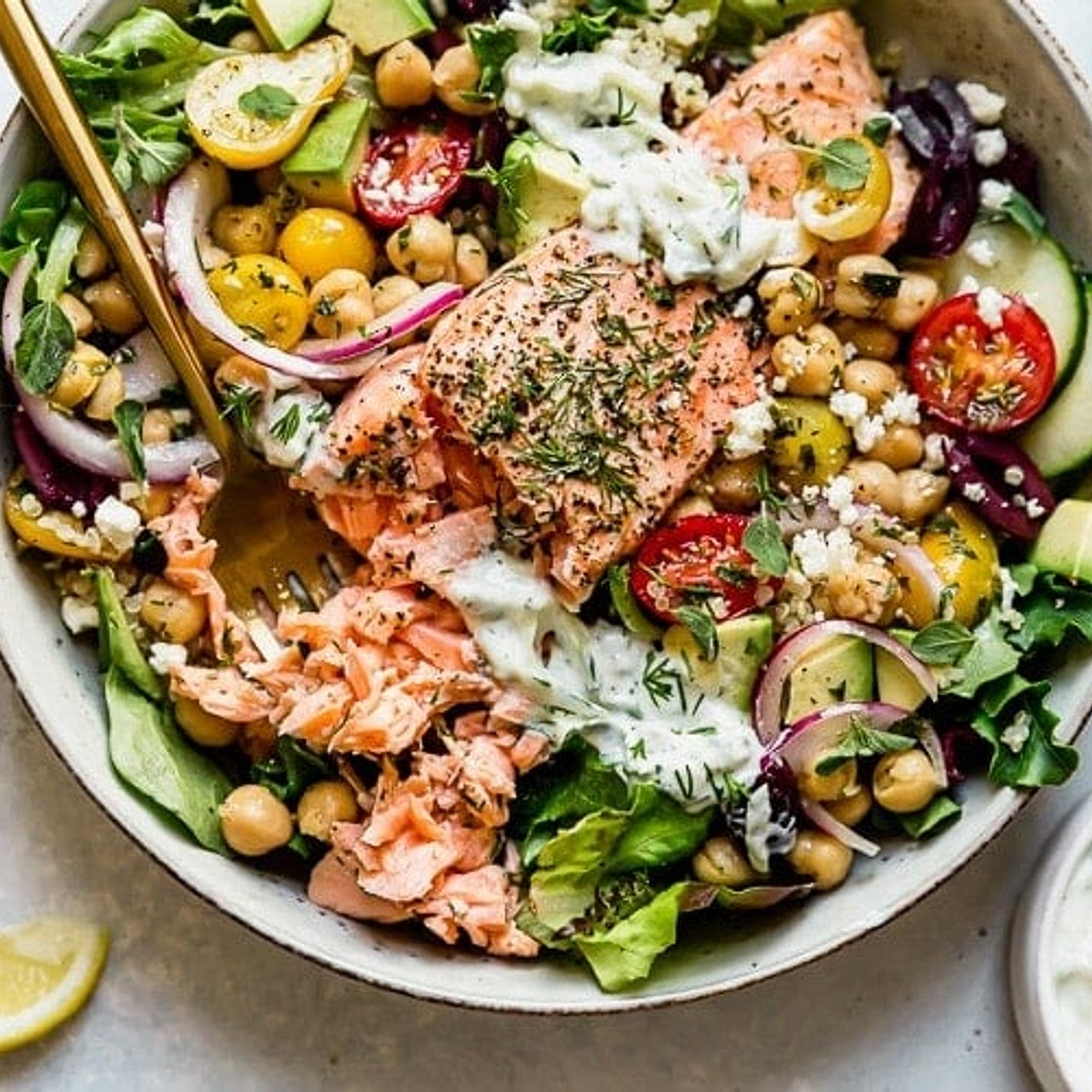 Mediterranean Bowl with Salmon