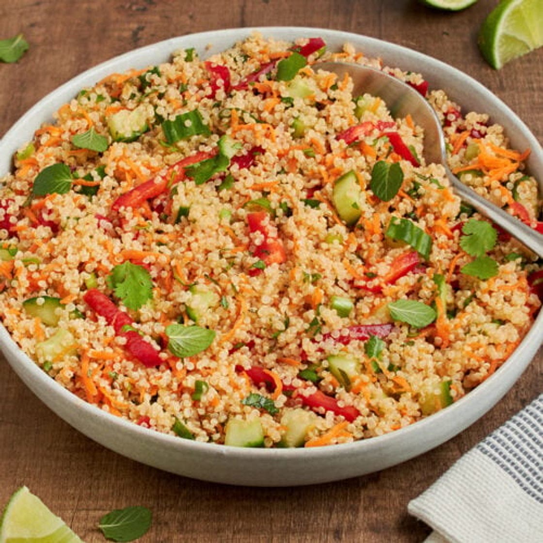 Thai Quinoa Salad with Fresh Herbs and Lime Vinaigrette