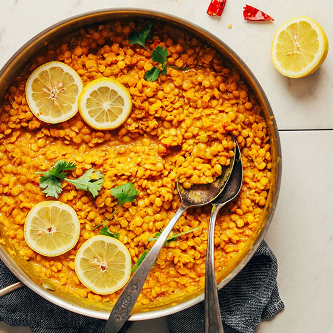 Coconut Curried Golden Lentils (20 Minutes!)
