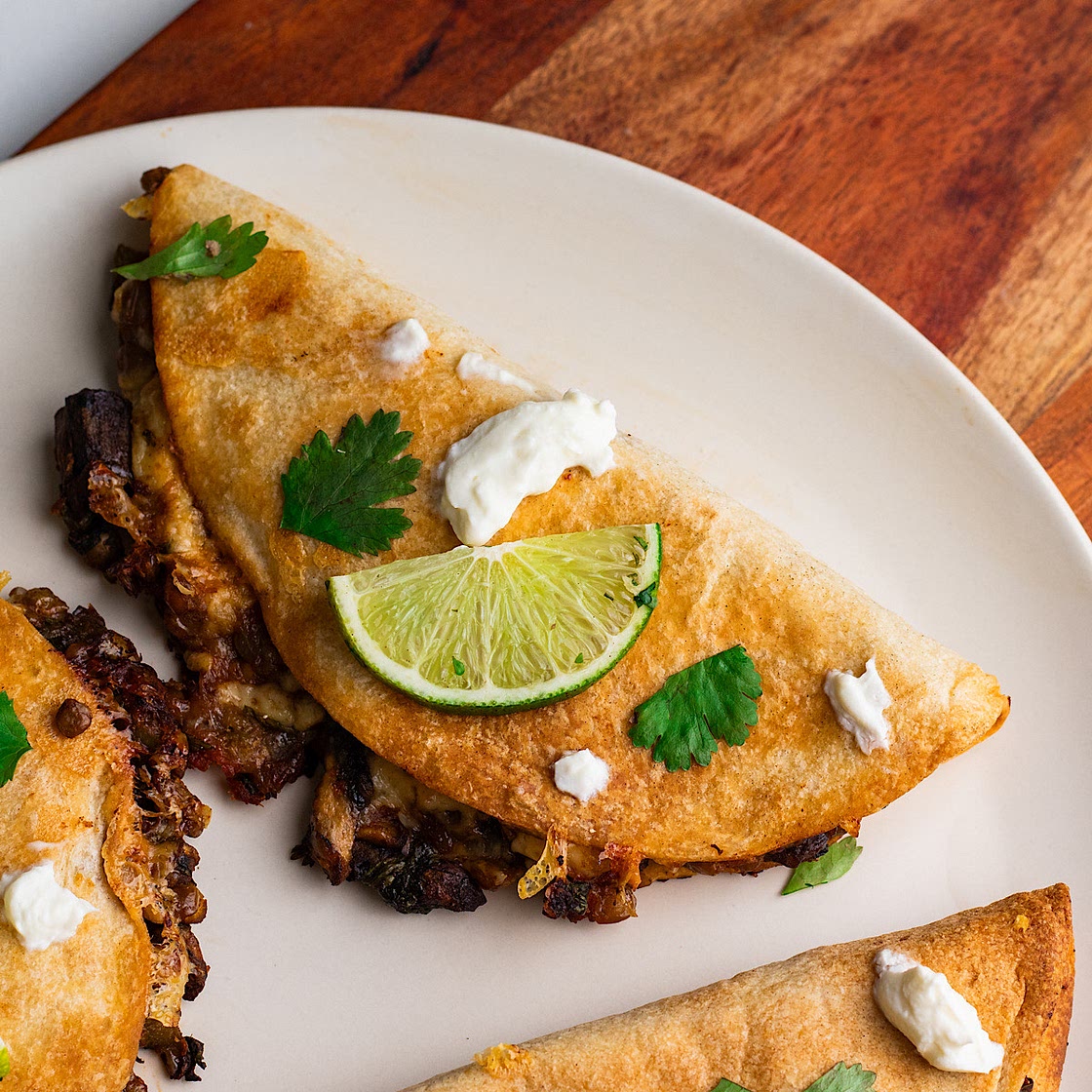 Crispy Baked Chipotle Mushroom Lentil Tacos
