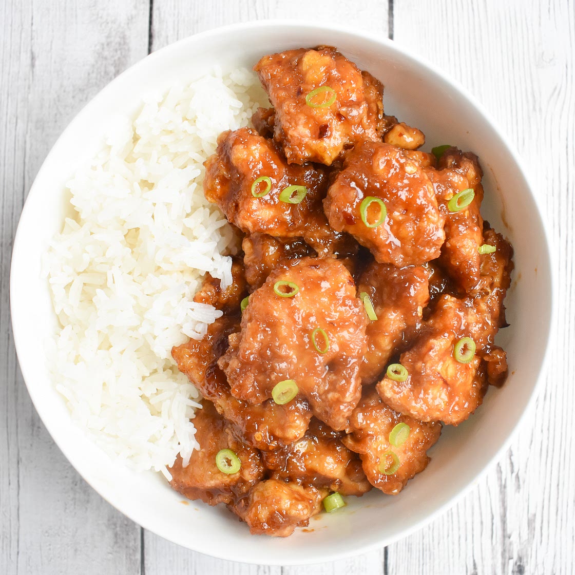 Low-FODMAP 'Copycat' Panda Express Orange Chicken; Gluten-free, Dairy-free
