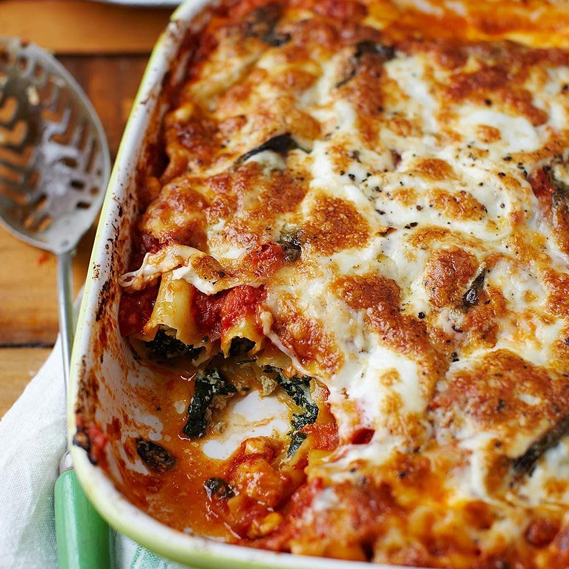 Spinach & ricotta cannelloni