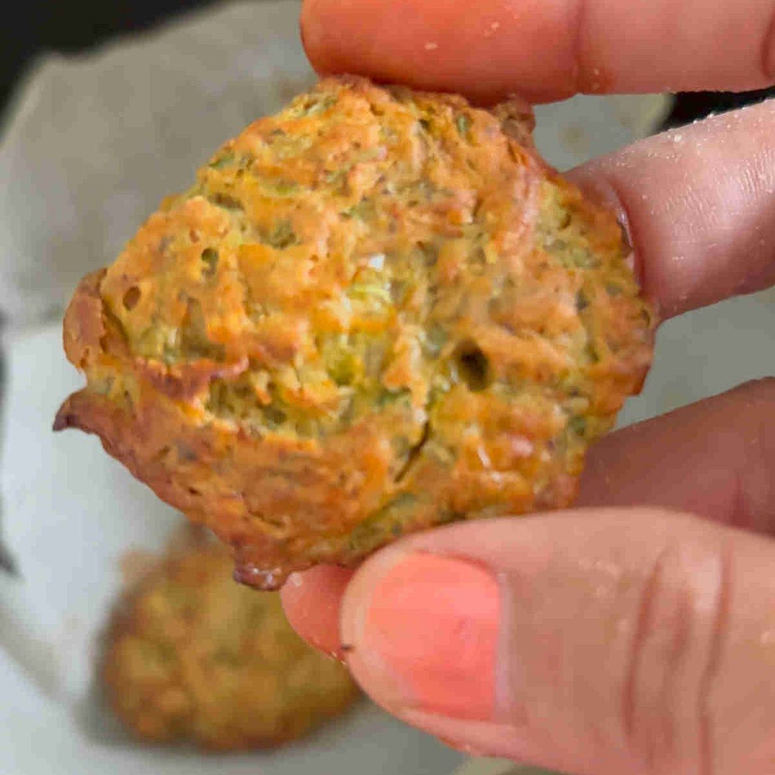 Air Fryer Cucumber Fritters- No Bread Crumbs