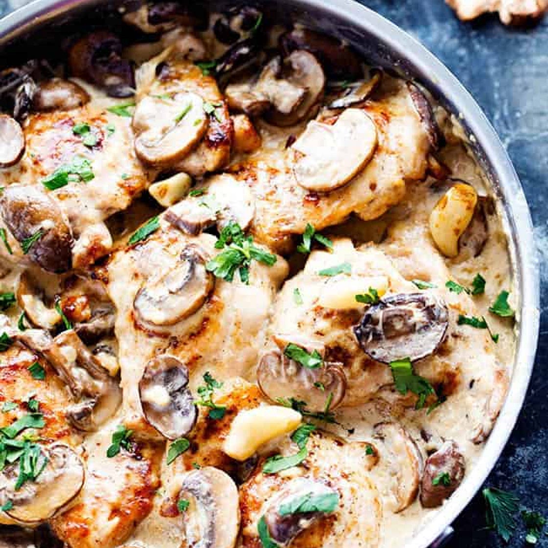 Creamy Garlic Mushroom Chicken