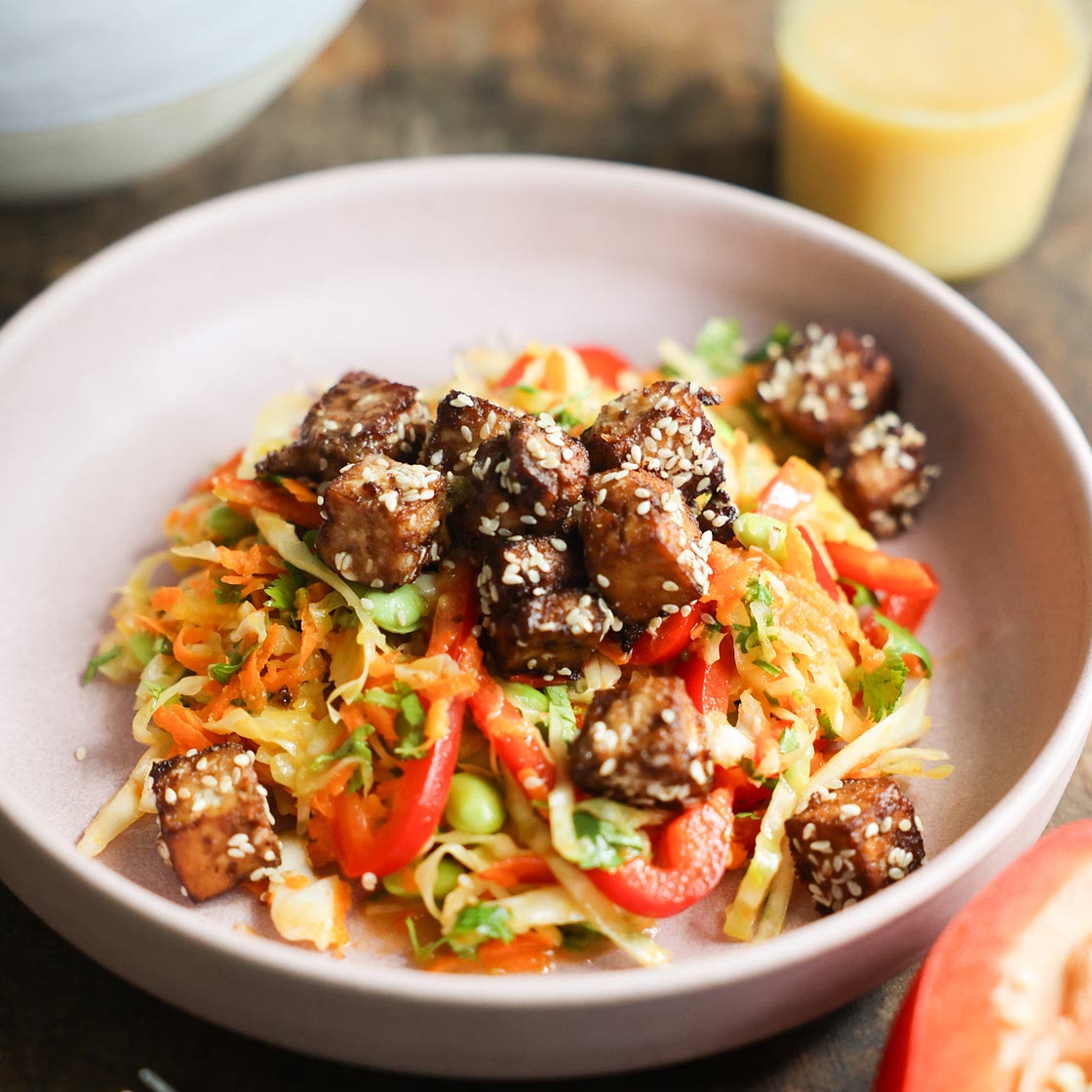 Crunchy Sesame Tofu Salad