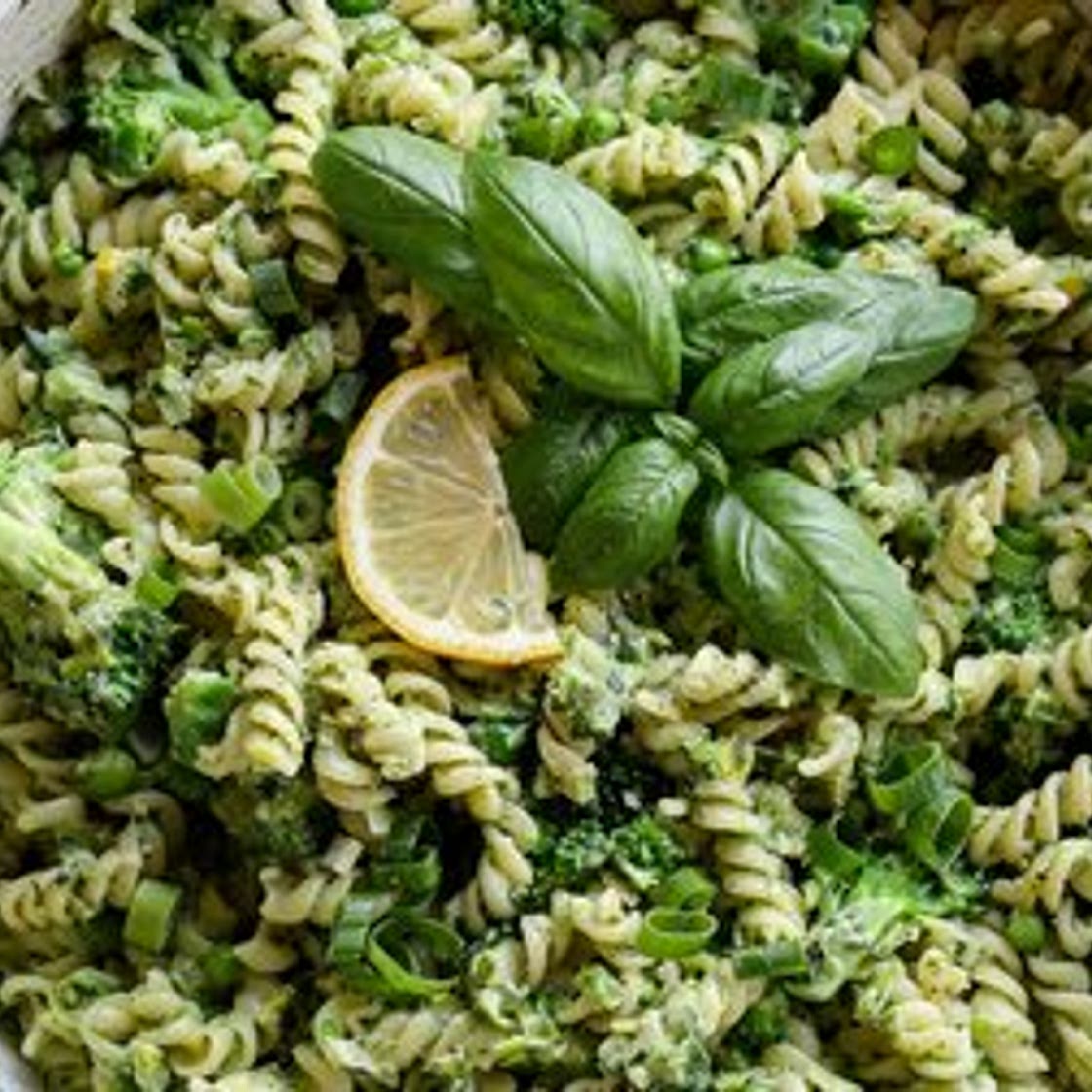 Creamy Green Leek & Pea Pasta