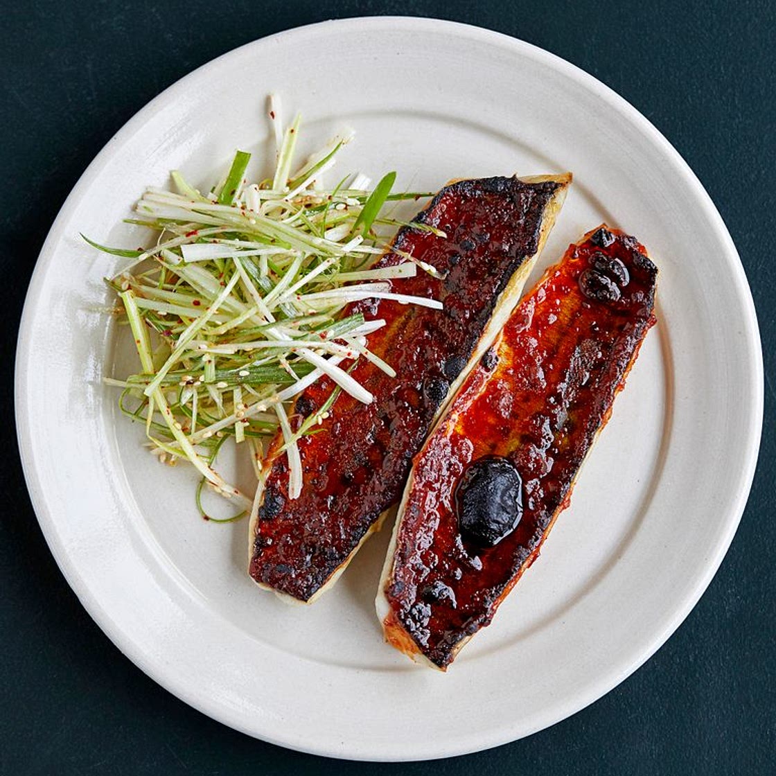 Grilled mackerel with Korean chilli