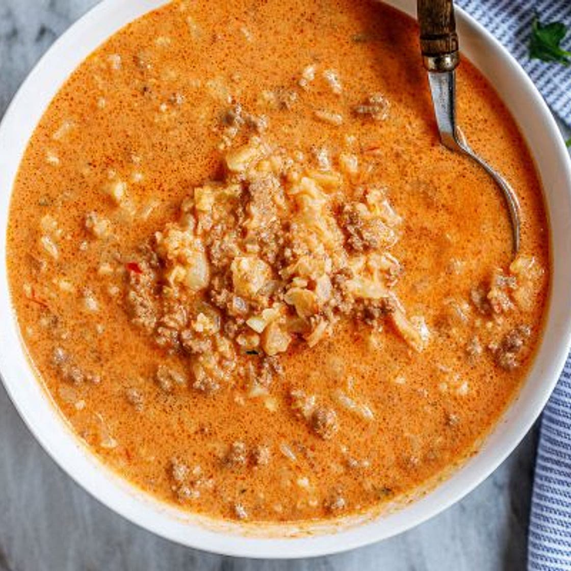 Cauliflower Beef Cream Cheese Soup