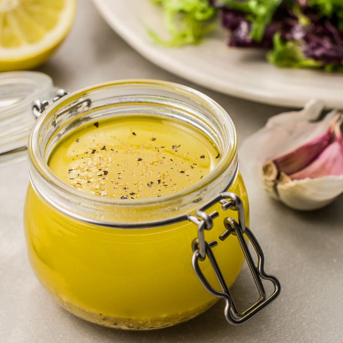 Lemon Garlic Salad Dressing (With Variations)