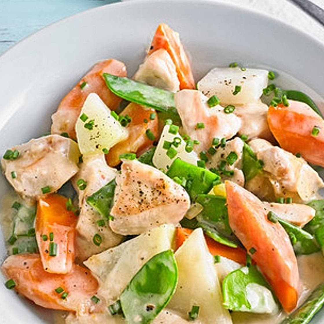 Frühlingsragout mit Hähnchen