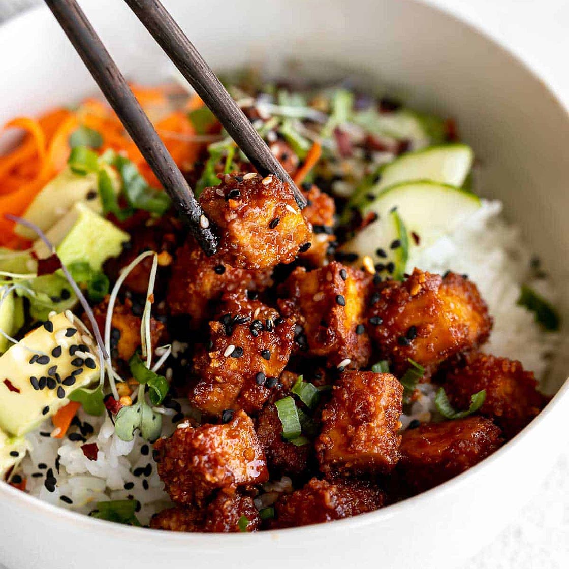 Crispy Gochujang Korean Tofu