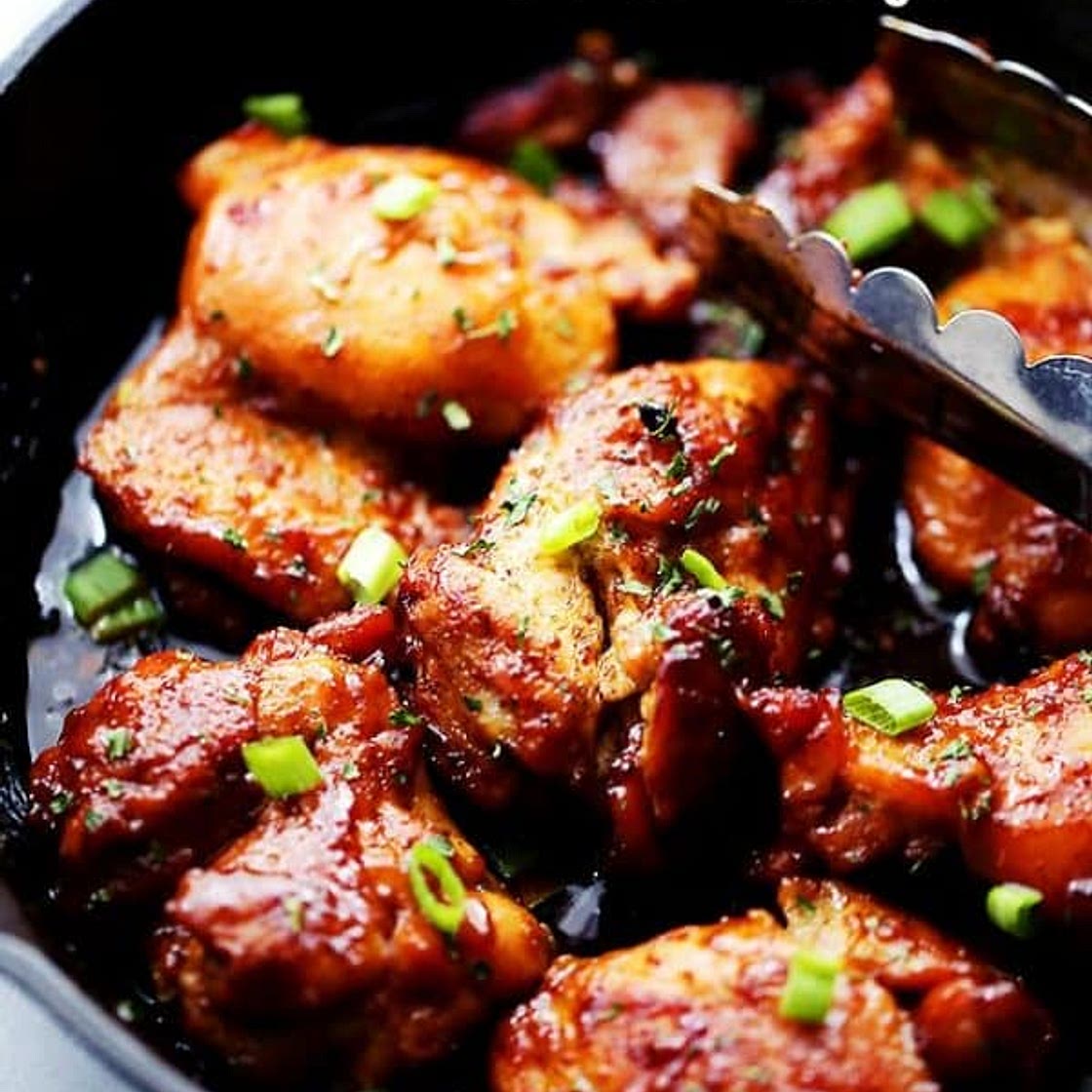 Spicy, Sweet and Sticky Chicken Thighs