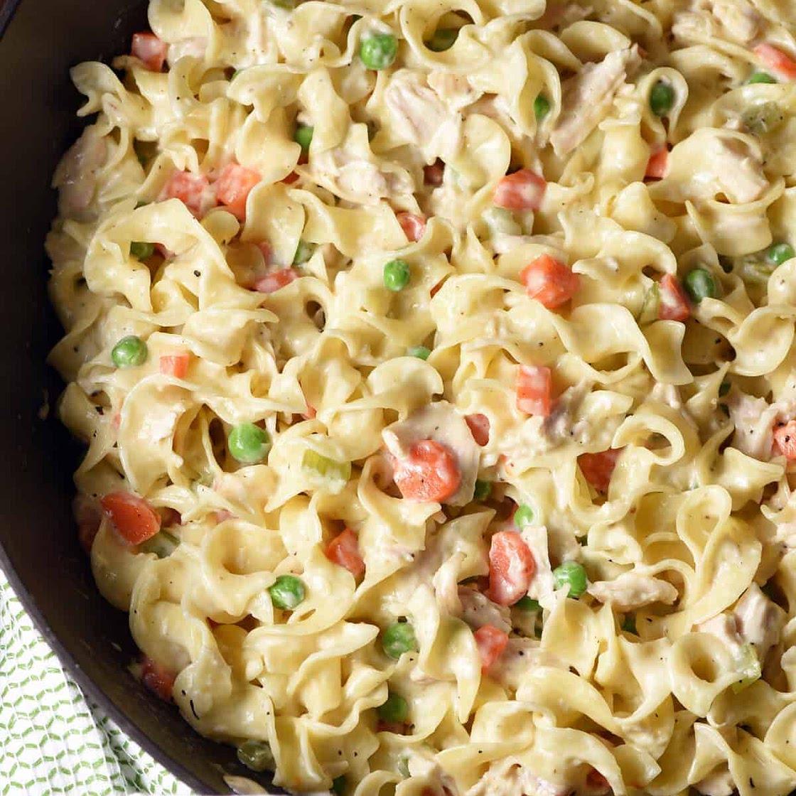 Chicken Pot Pie Noodle Skillet