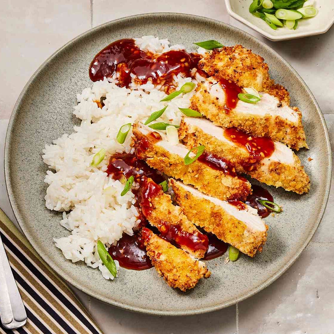 Air Fryer Chicken Katsu with Homemade Katsu Sauce