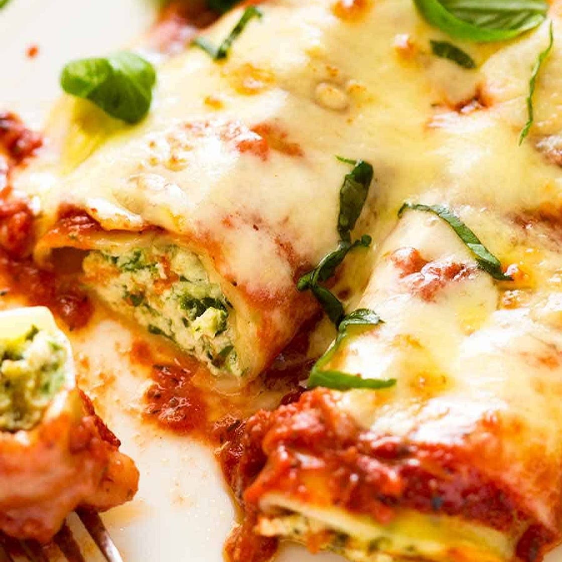 Spinach Ricotta Cannelloni