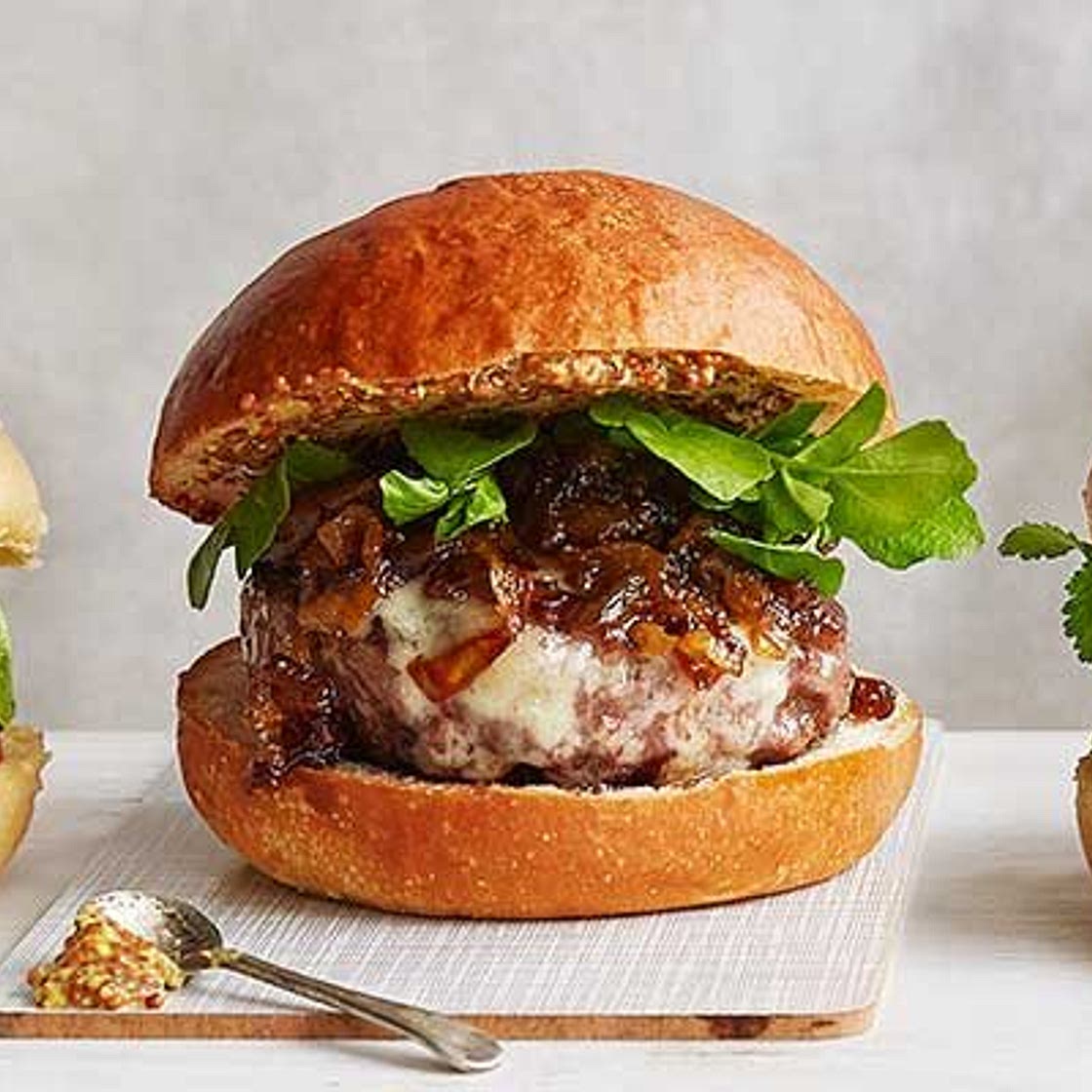 French onion cheeseburger