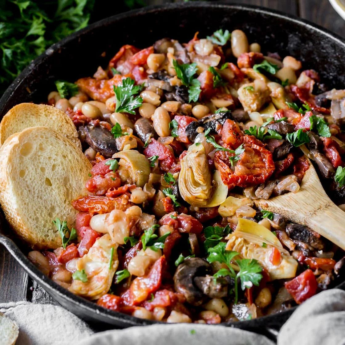 Tuscan White Bean Skillet Recipe