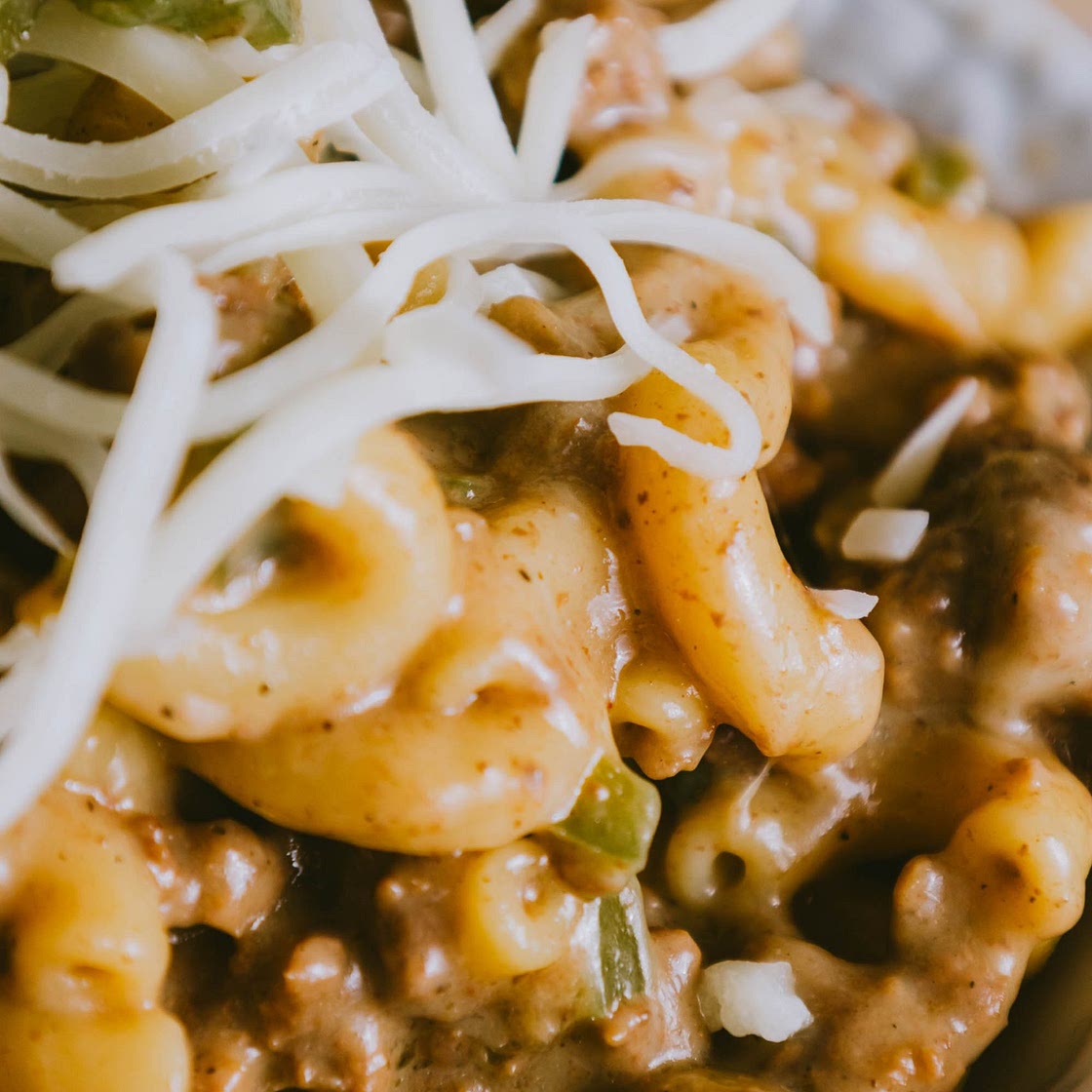 Ground Beef Philly Cheesesteak Casserole