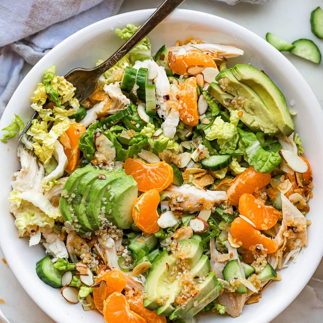 Asian Chicken Salad with Chili Crisp Dressing