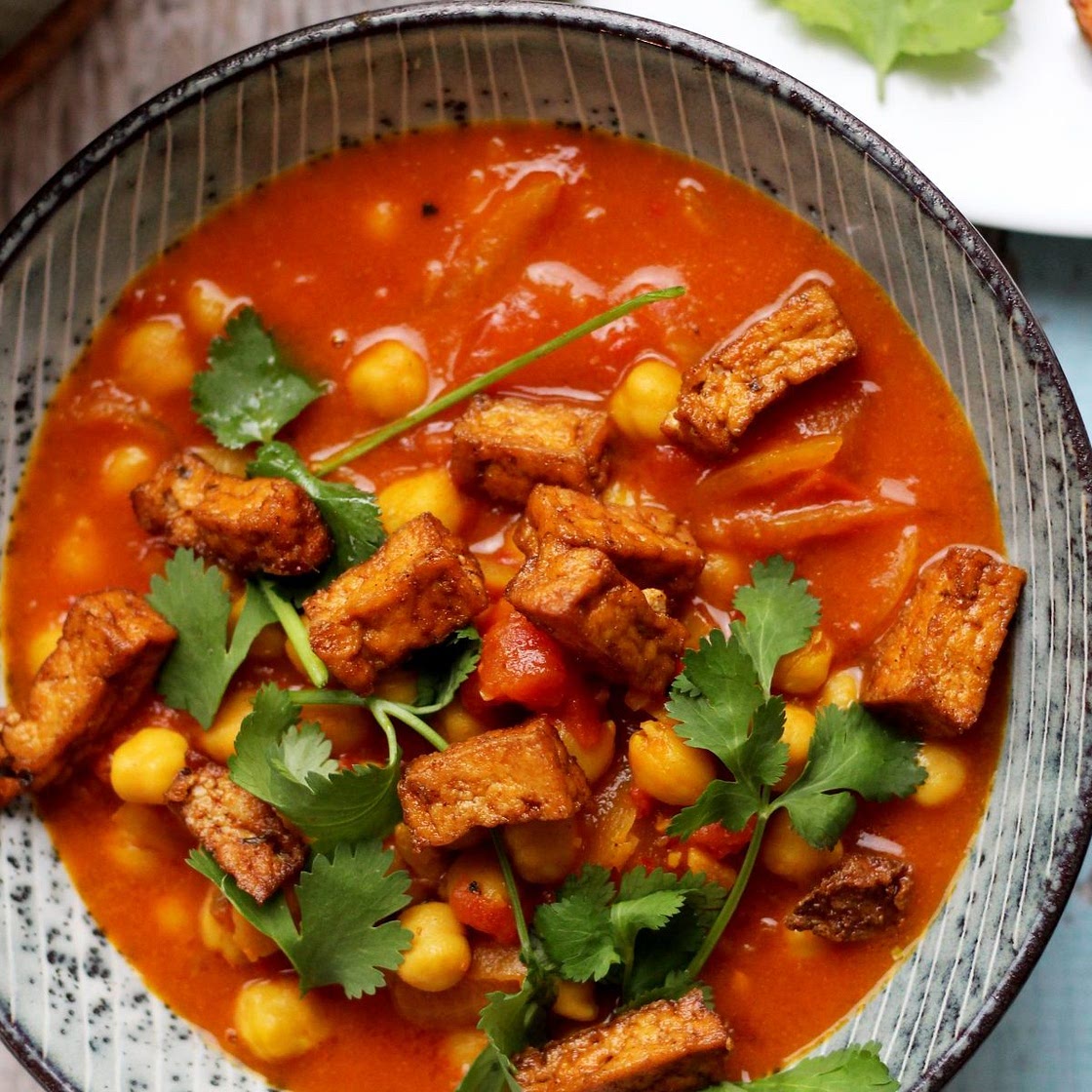 Kikkererwtencurry met tofu