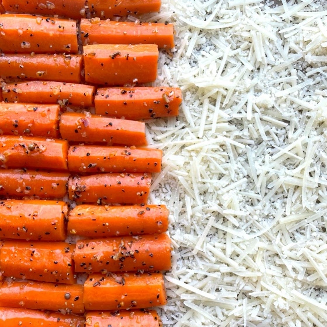 Crispy Parmesan Roasted Carrots