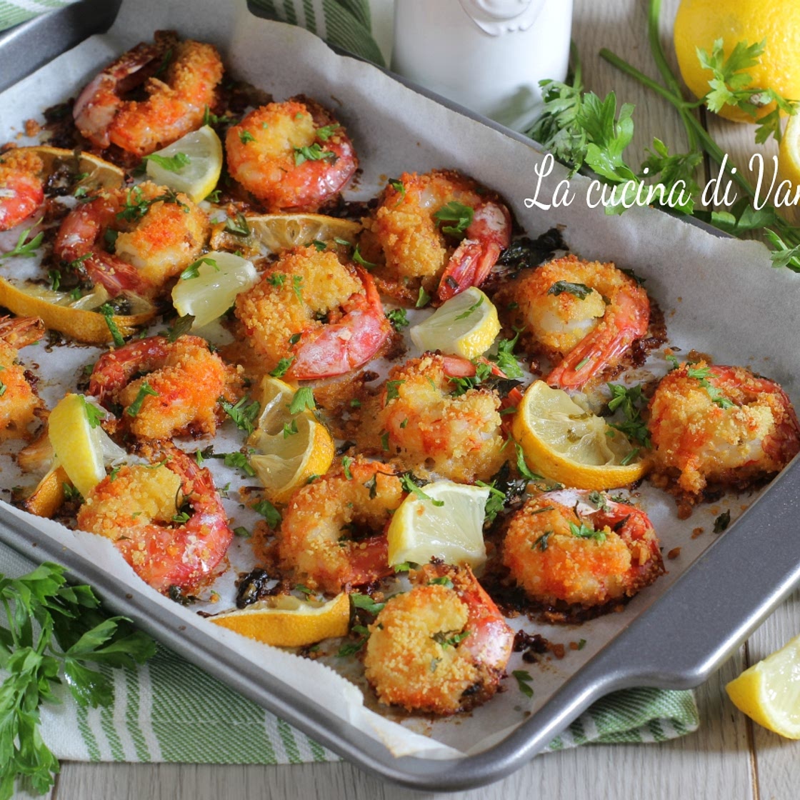GAMBERI GRATINATI AL FORNO