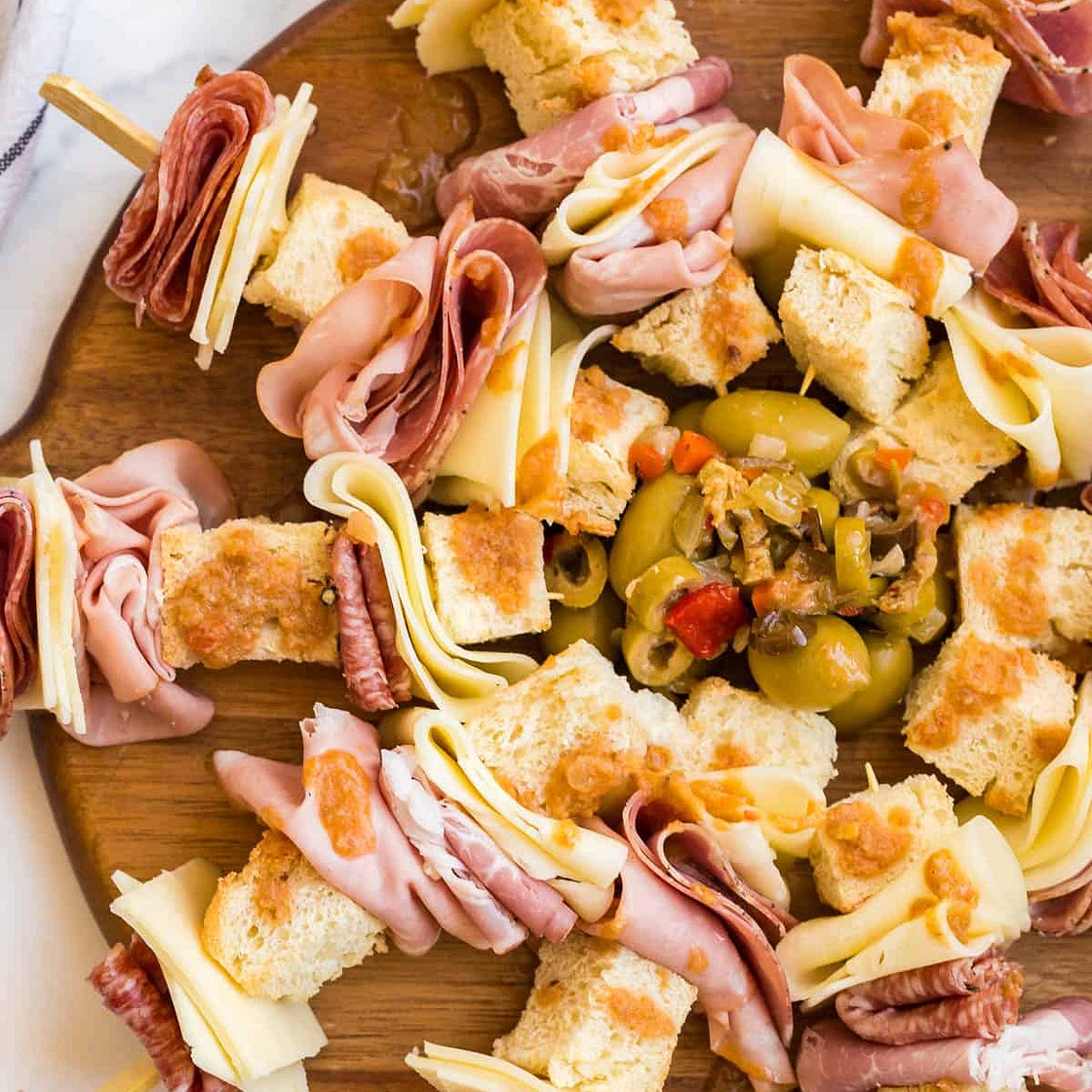 Muffuletta Skewers