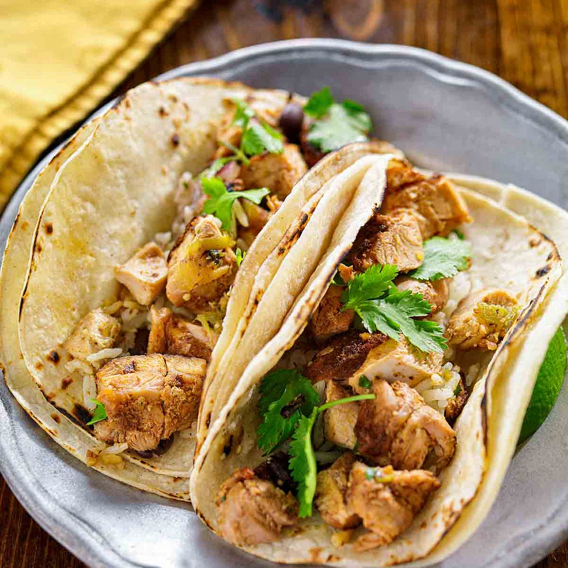 Tequila-Lime Chicken Tacos