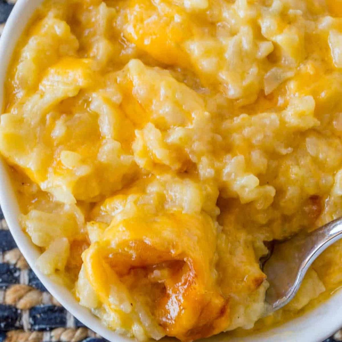 Cheesy Crockpot Hashbrown Casserole